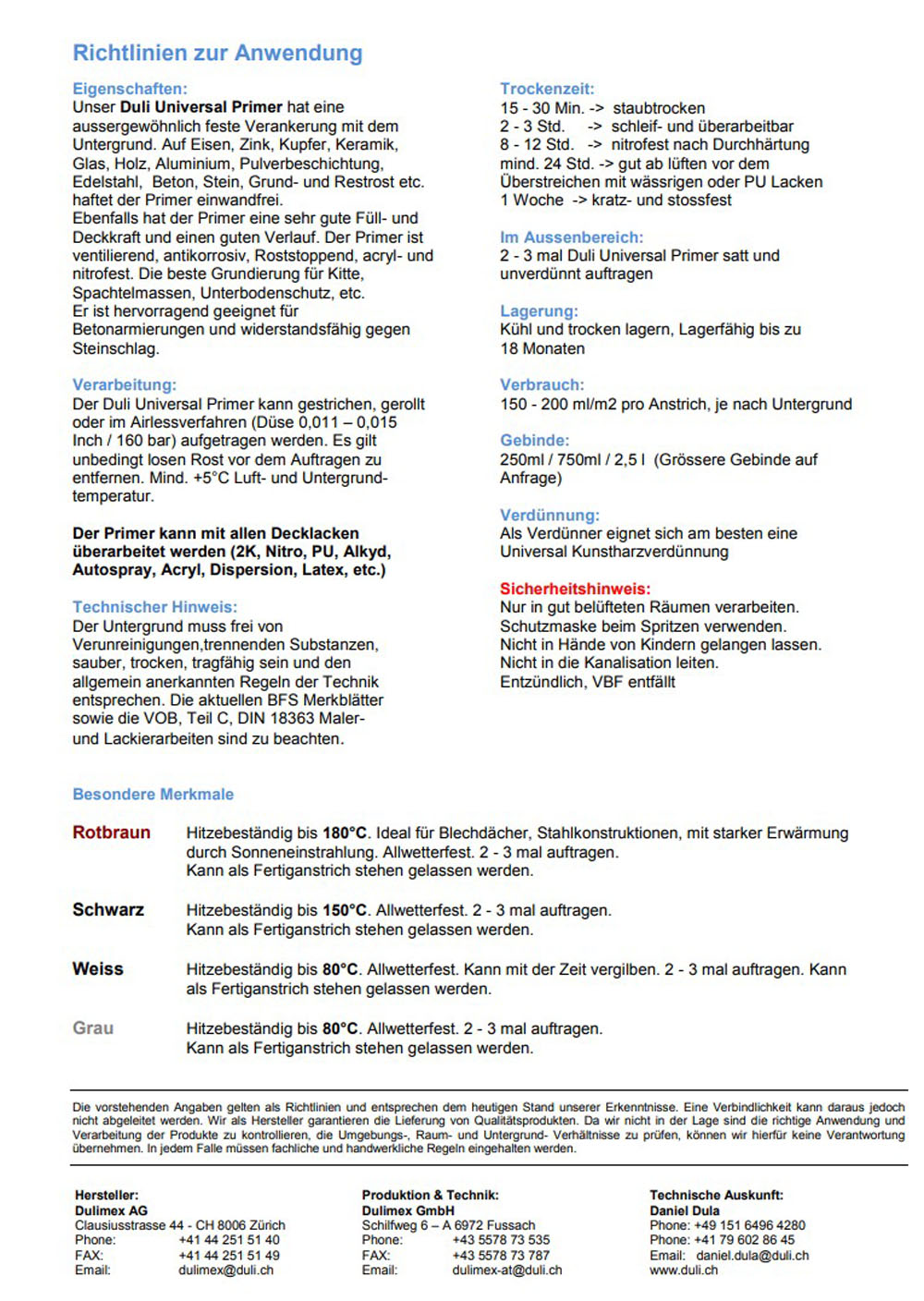 Duli Spray Universal Primer grau 400 ml Allround-Haftprimer innen und außen