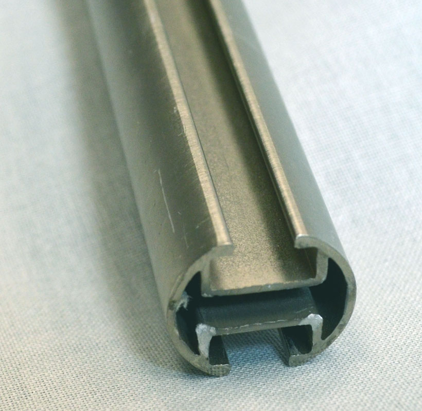 Gardinenstange mit Innenlauf II d=20 mm Edelstahl-Optik Länge 1,20 m