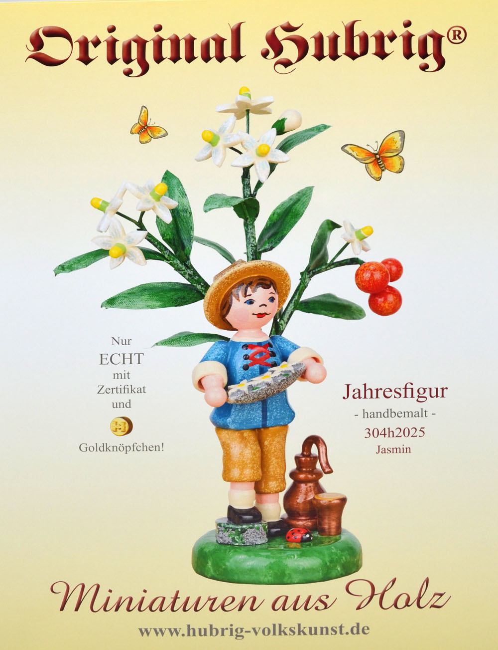 Jahresfigur 2025 Jasmin mit Zertifikat - Hubrig Jahresfigur 2025 Jasmin mit Zertifikat - Hubrig