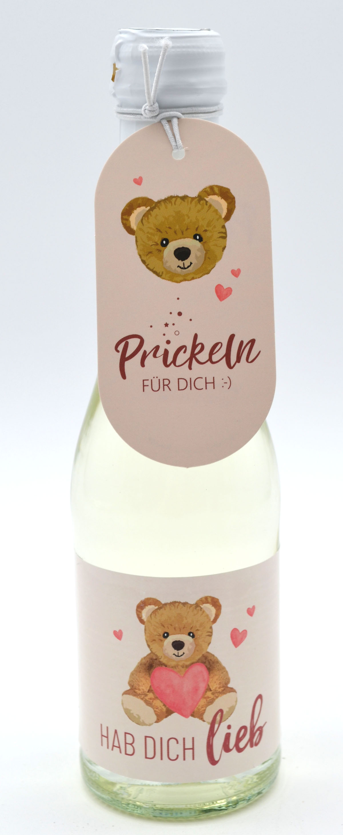 Perlwein Prickeln 0,2 l "Teddy" mit Geschenkanhänger