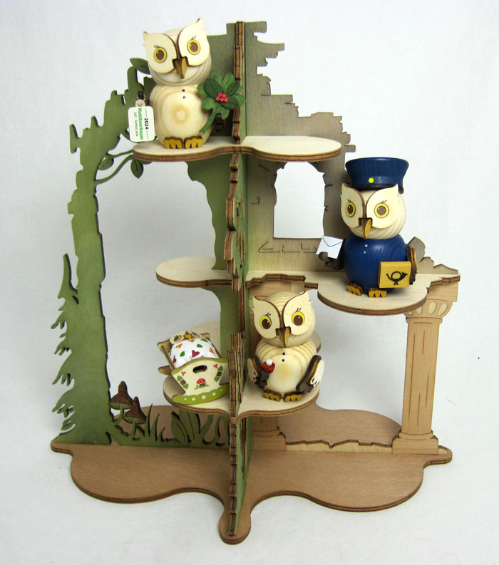 Kuhnert-Mini-Jahreseule Mehlbeere - Holzfigur Neuheit 2024 ca. 7 cm