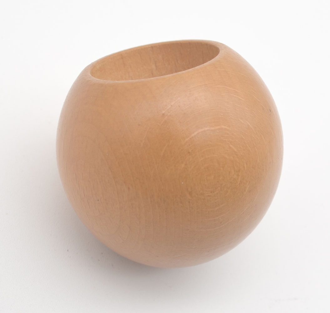 1x Endstück Endknopf Kugel 4,8 cm Holz Eiche hell für Stangen Ø 28 mm