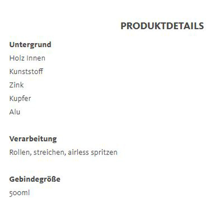 Designfarbe Grundierung für Holz, Kunststoff und NE-Metalle 500 ml