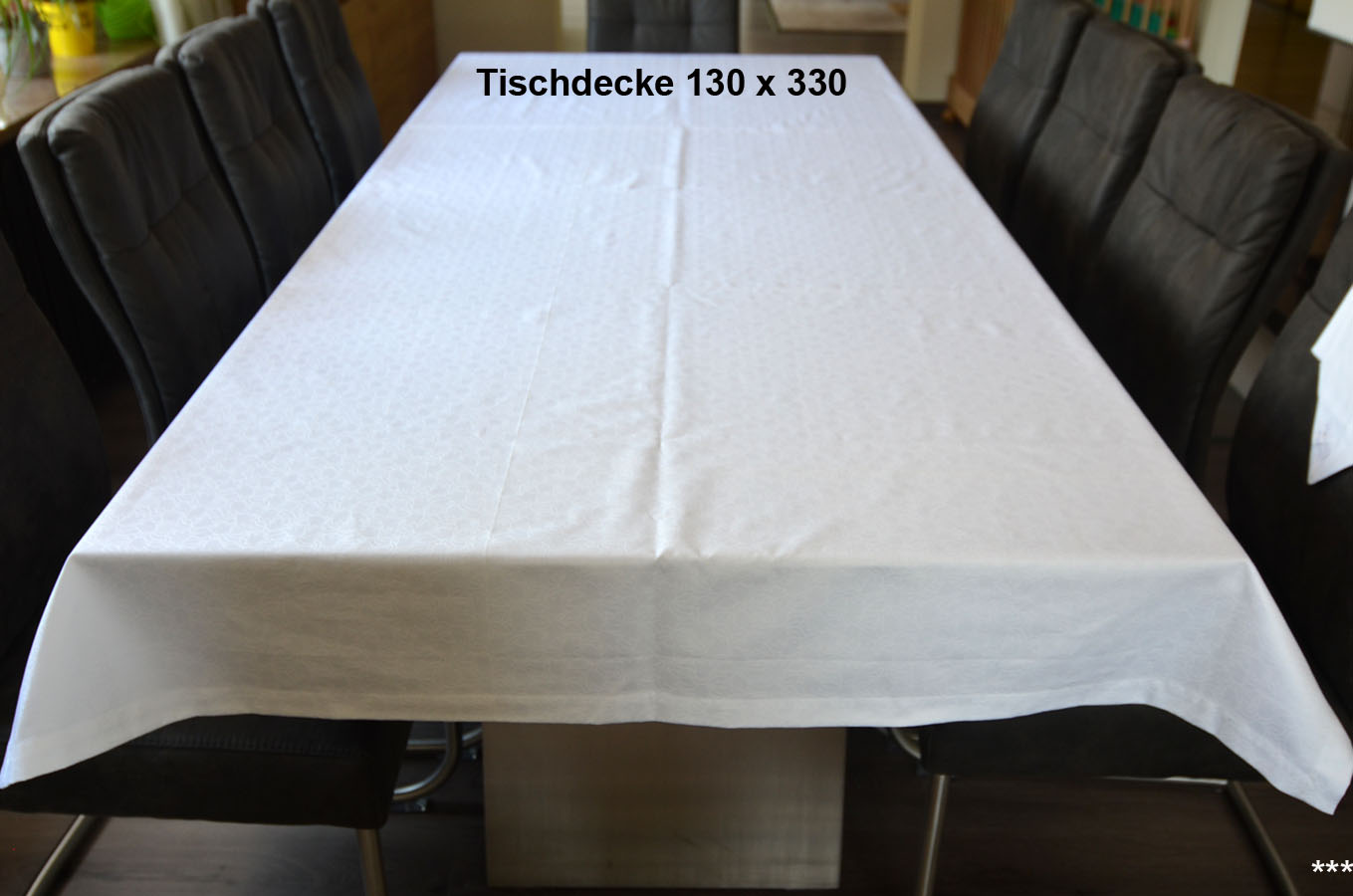 Tischwäsche Tischband 20 x 330 cm weiß Floral