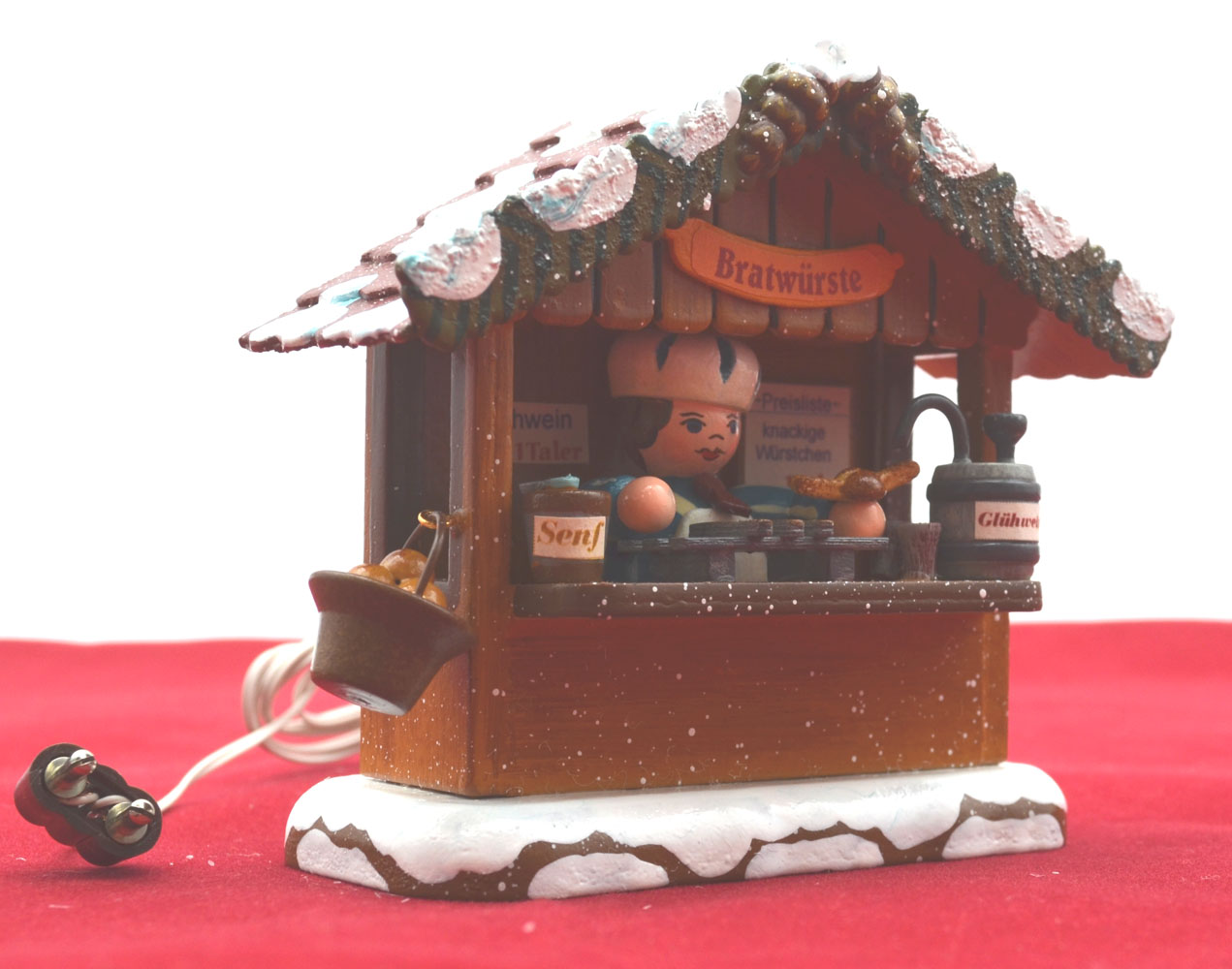 Hubrig - Wiki - Bratwursthäusel elektrisch beleuchtet ca. 9,5x8,5x4 cm (BxHxT)