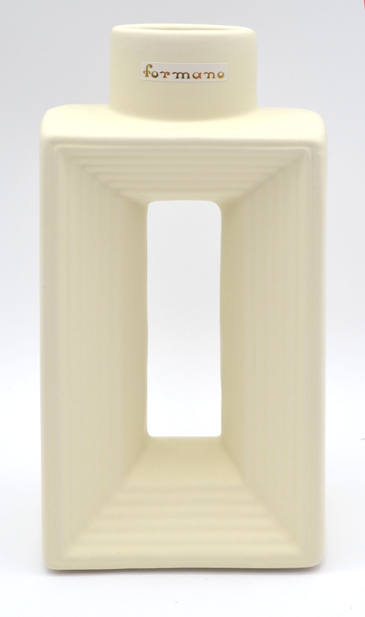 Moderne Deko-Vase 20 cm mit offener Mitte – Vanilla