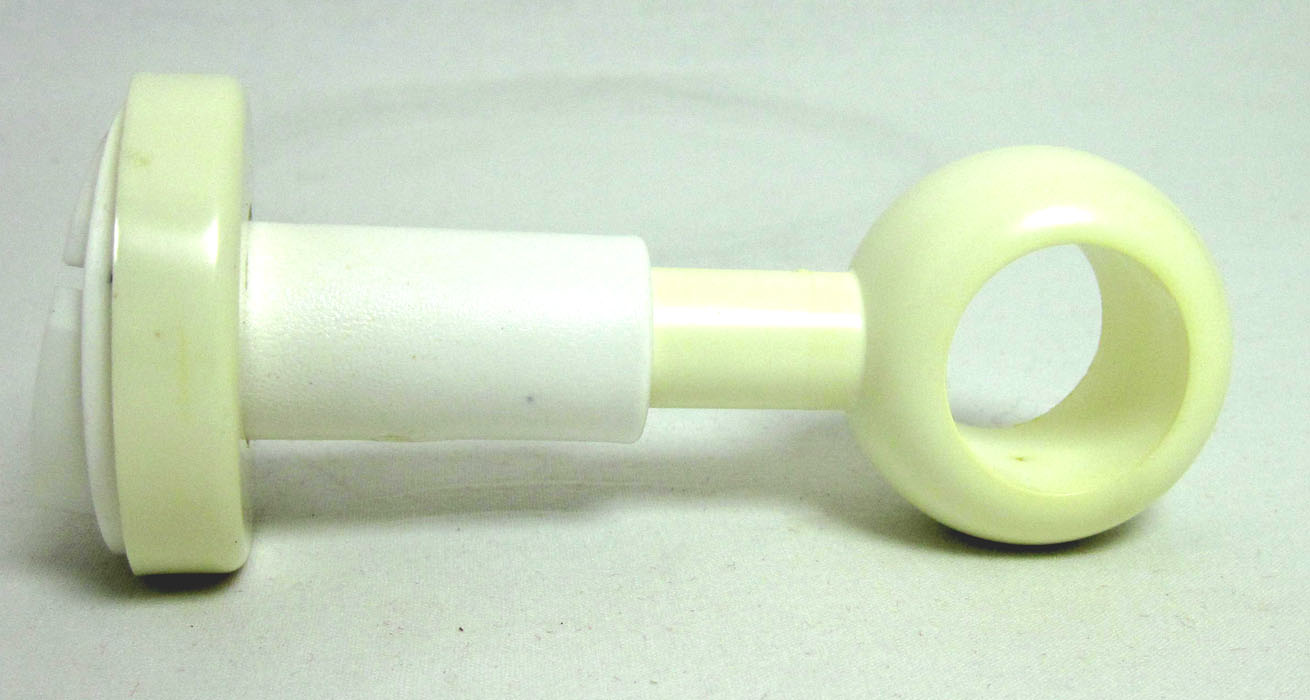 Federträger Holzfarbe Weiss Kunststoff ca. 13 cm