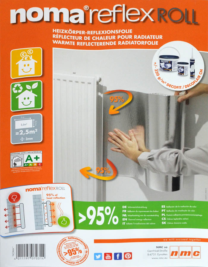 Heizkörper-Reflexionsfolie BxL 0,50mx5,00m