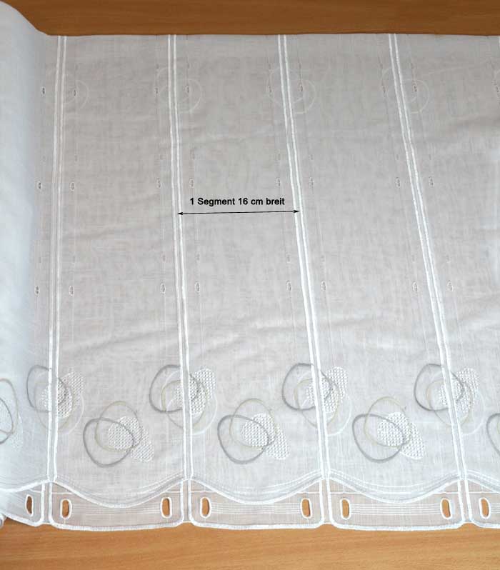 16 cm breites Raffpanneaux taupe-braun ca.140 cm hoch (incl. 2 Clips)
