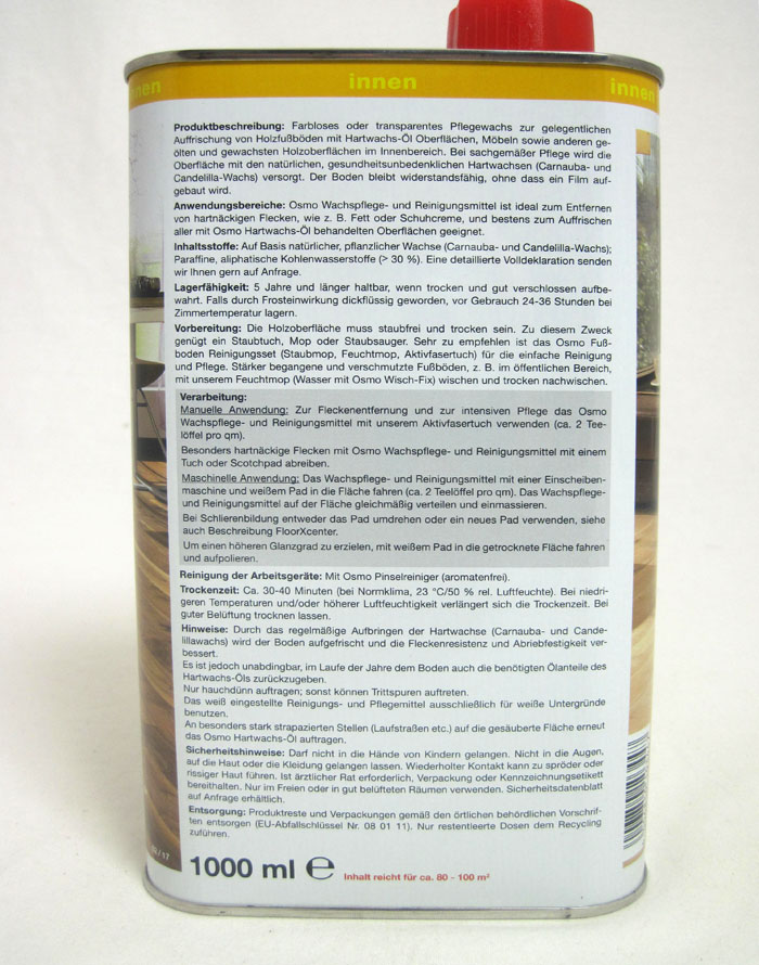 Osmo Wachspflege-und Reinigungsmittel 3029 farblos
