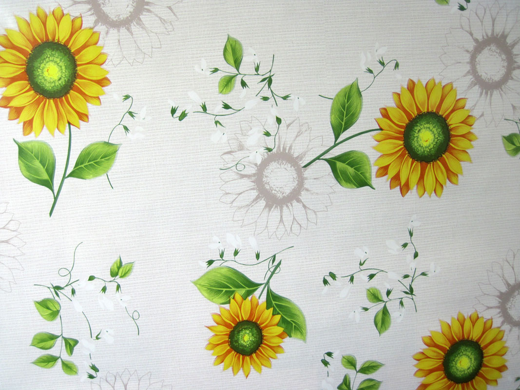 Wachstuch von der Rolle 140 breit Sonnenblumen Meterware