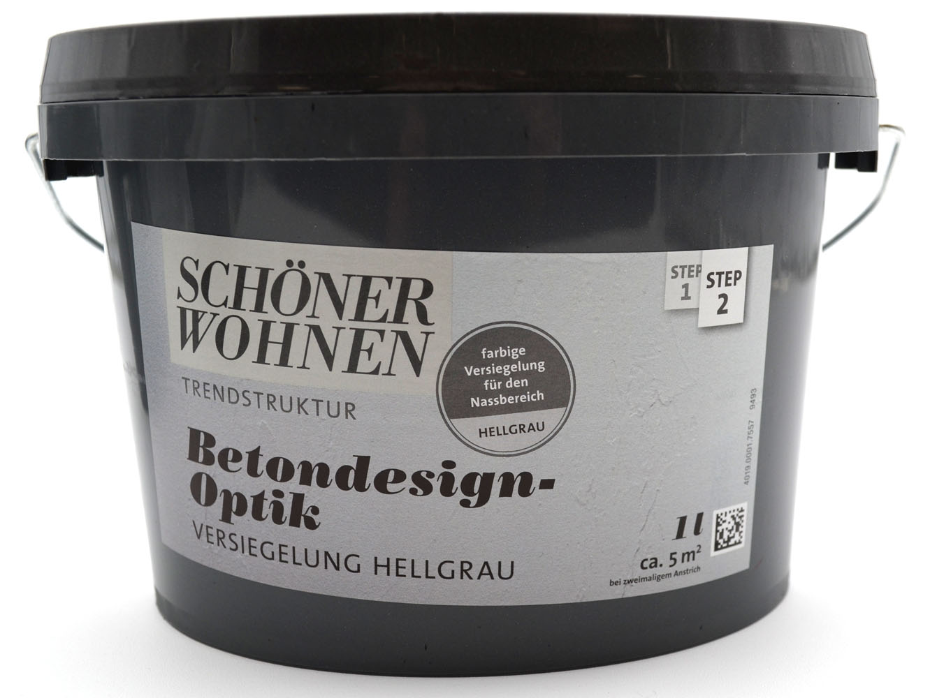 Betondesign-Optik Versiegelung hellgrau Nassbereich 1 l Betondesign-Optik Versiegelung hellgrau Nassbereich 1 l