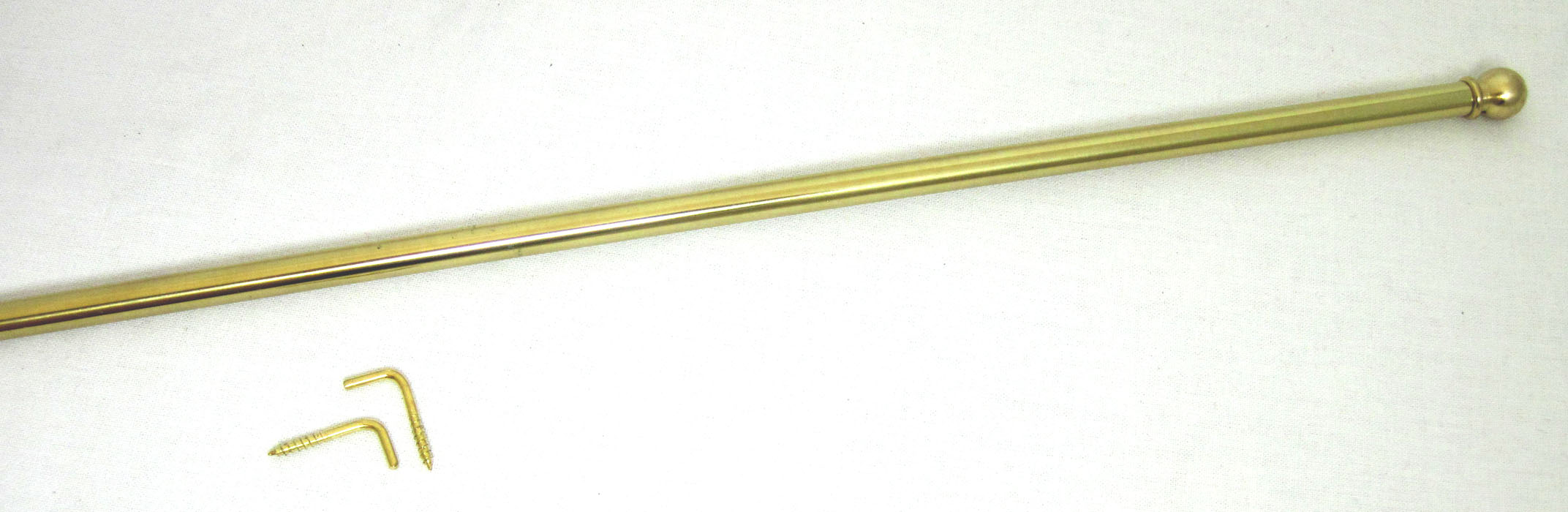 Vitrage Gardinenstange rund, Messing Ø 7 mm ausziehbar 80 - 120 cm