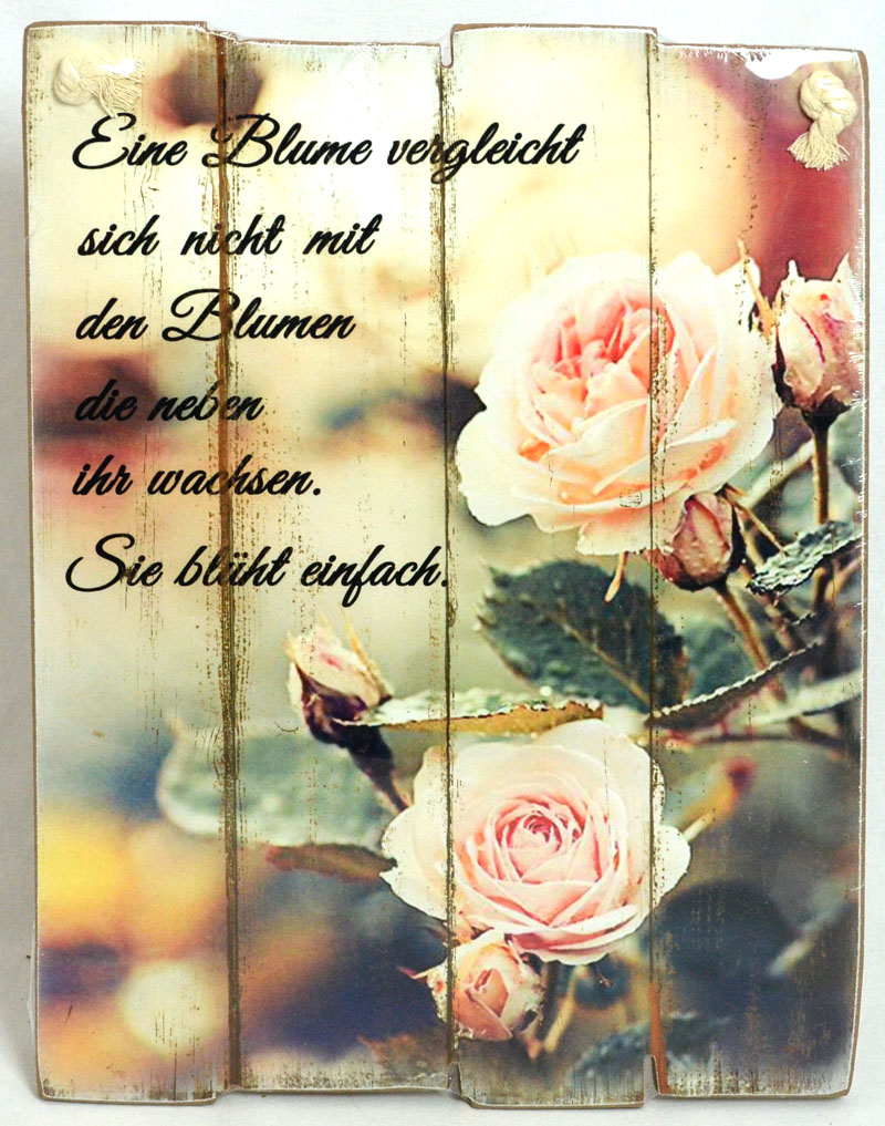 18411_eine_blume_vergleicht Wandbild "EineBlume vergleicht sich nicht ..." 30x40 BxH