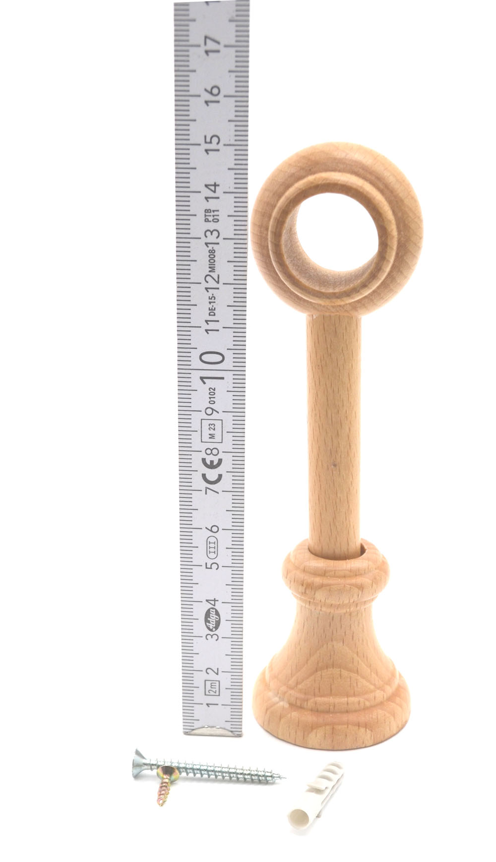 1 Wandträger für Stilgarnituren Ø 20 mm Holz Natur WA 13,0 cm  1 Wandträger für Stilgarnituren Ø 20 mm Holz Natur WA 13,0 cm