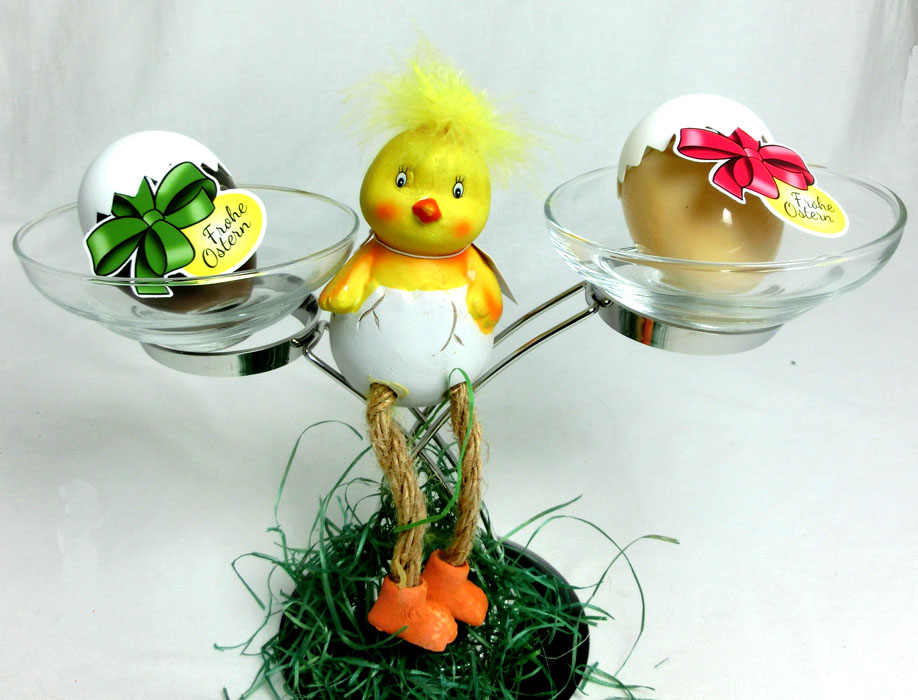 Frohe Ostern "Schoko-Sahne" Oster-Ei aus Glas 50ml