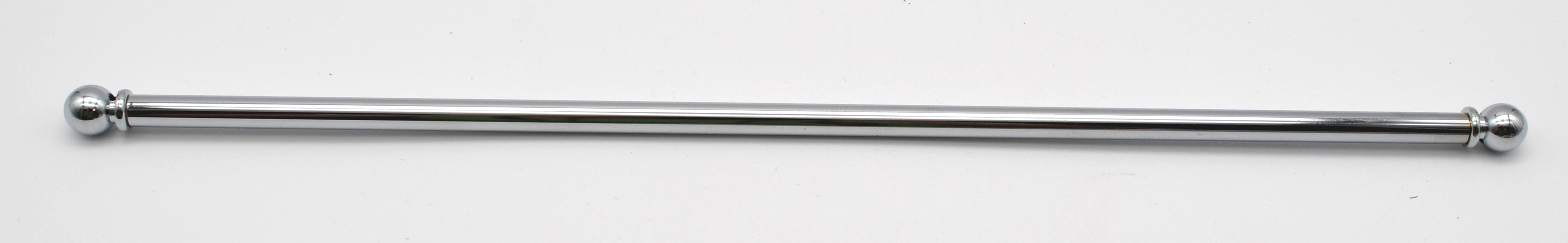 Vitragenstange rund – ausziehbar 30–50 cm Farbe: Nickel poliert
