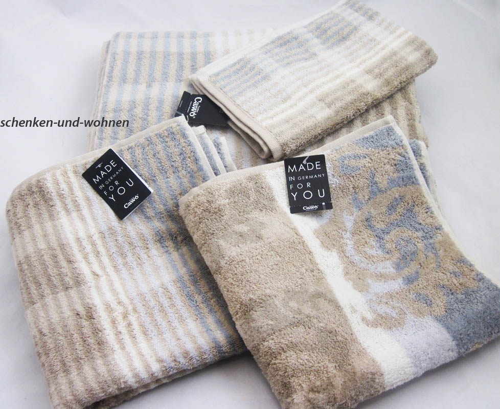 ht_1056_fb_33_gruppe_2_1 Duschtuch Noblesse Cashmere Streifen, Fb. 33 Sand ca.80 x 150 cm