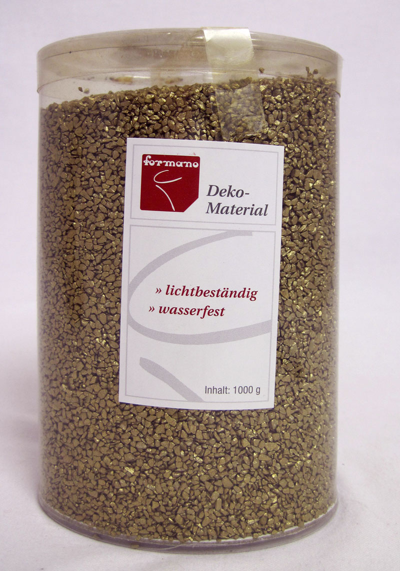 Deko-Material Granulat Sand Kies Gold , 1000g Box II. Wahl