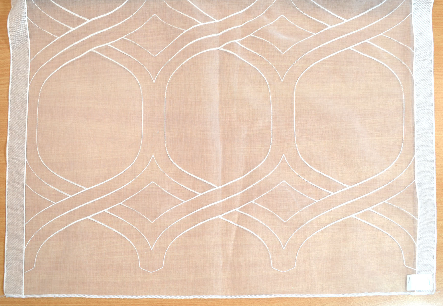 Marakesch Fläche  Meterware in Rapporten 54 cm 3848 weiss transparent 66 cm breit 