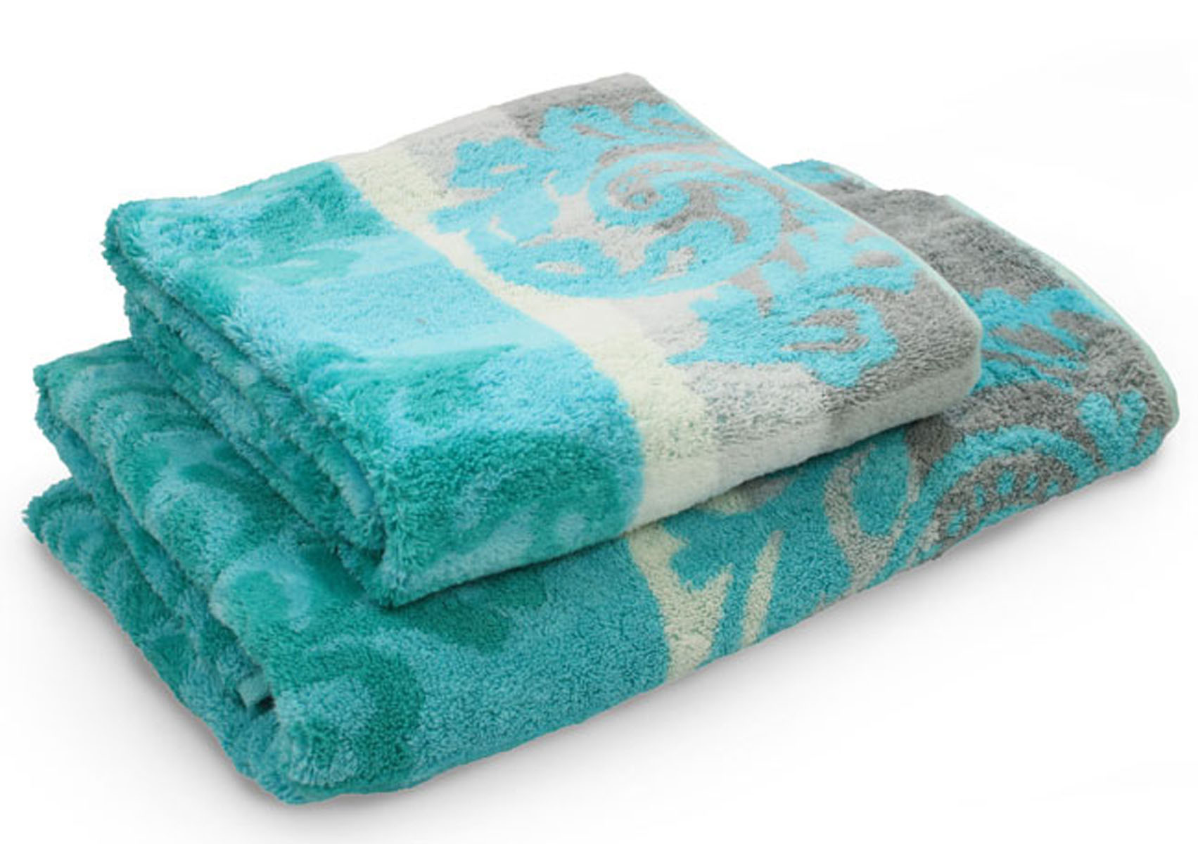 Handtuch Noblesse Cashmere Jaquardt türkis 50 x 100 cm