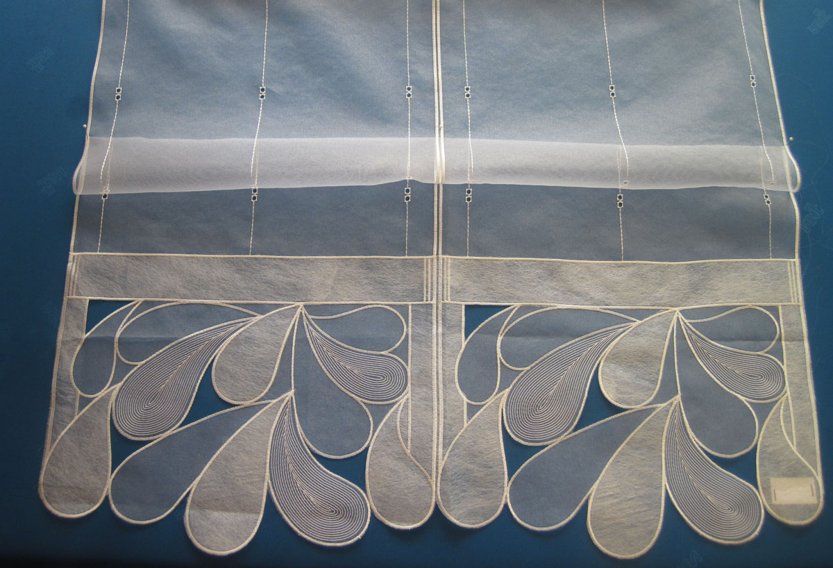 Raffrollo "Sylt" creme Höhe 1,85 m Breite nach Rapp. (Teilen) a 32 cm