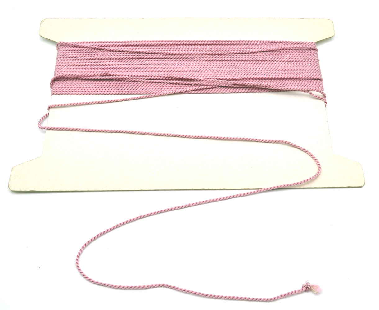 3 m Kordel gedreht 2 mm rosé