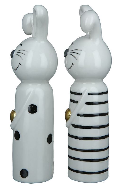 1 Porzellan Hase "Loving" mit Herz ca. 18 cm sortiert