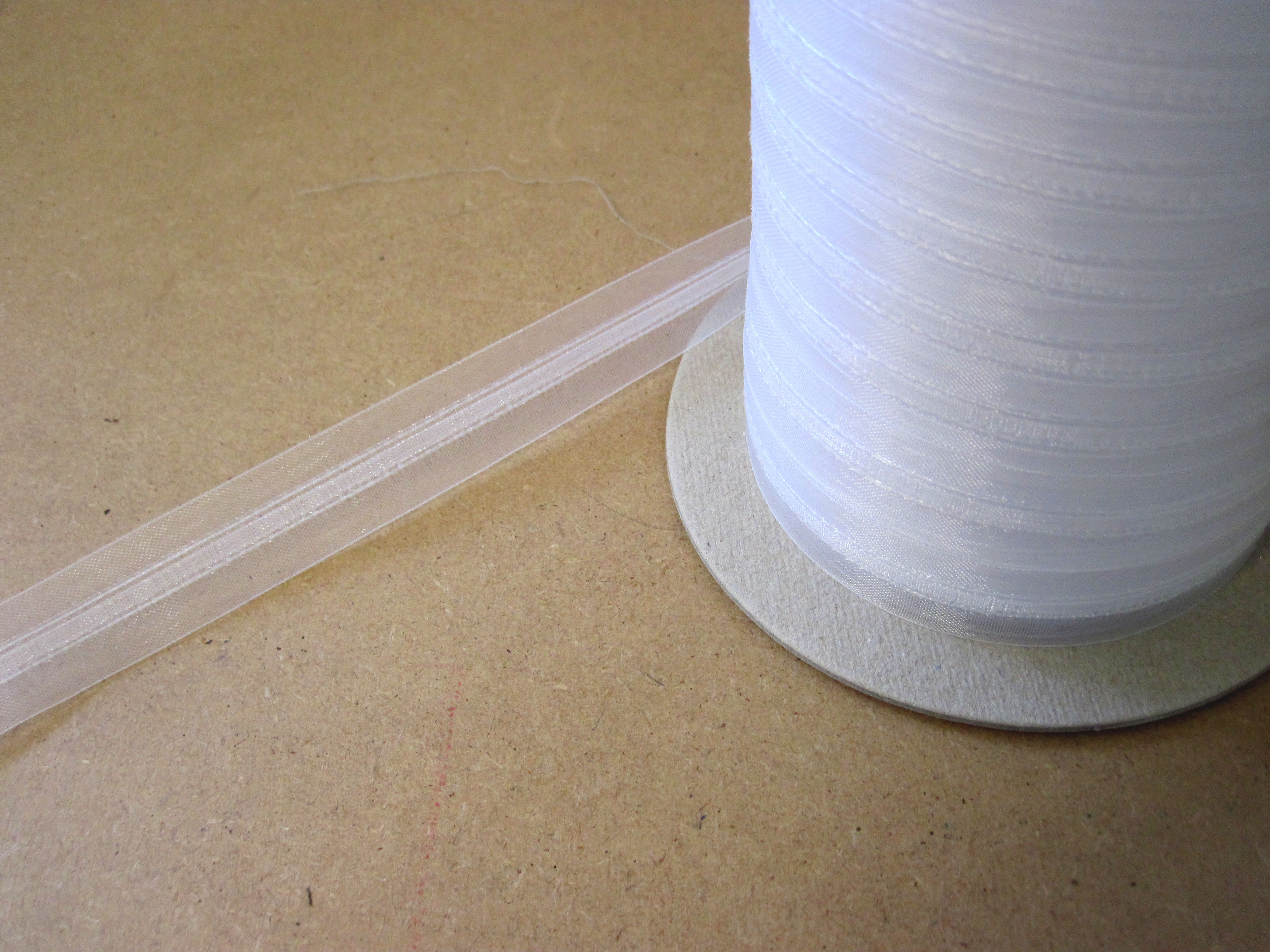 Gardinenband Universalband Kräuselband 22 mm breit volltransparent