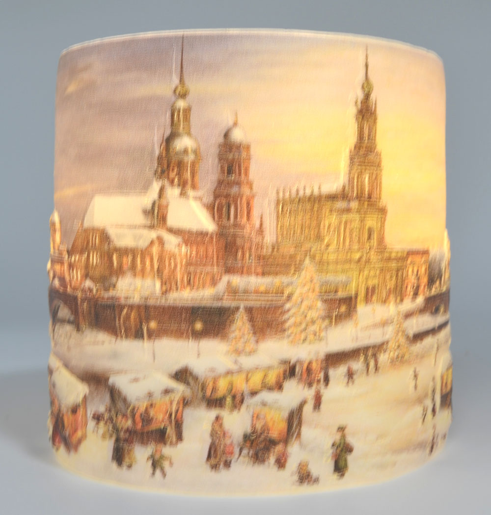 Lampionkerze Hofkirche 10x10 cm (HxD)