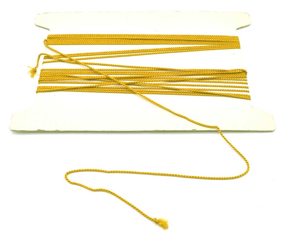 3 m Kordel gedreht 2 mm ocker