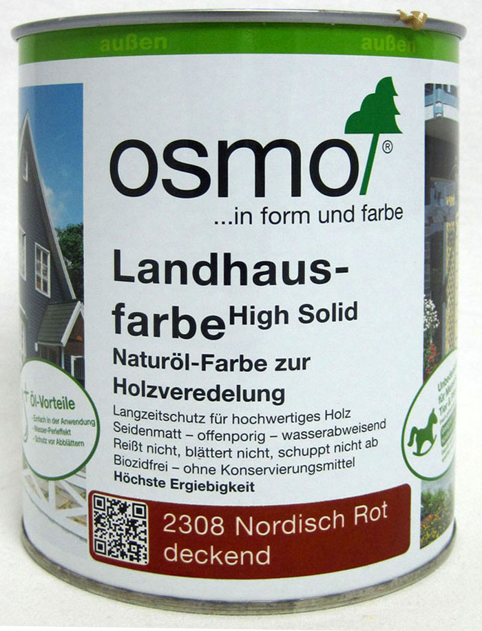 Osmo Landhausfarbe 2308 Nordisch Rot 2,5L