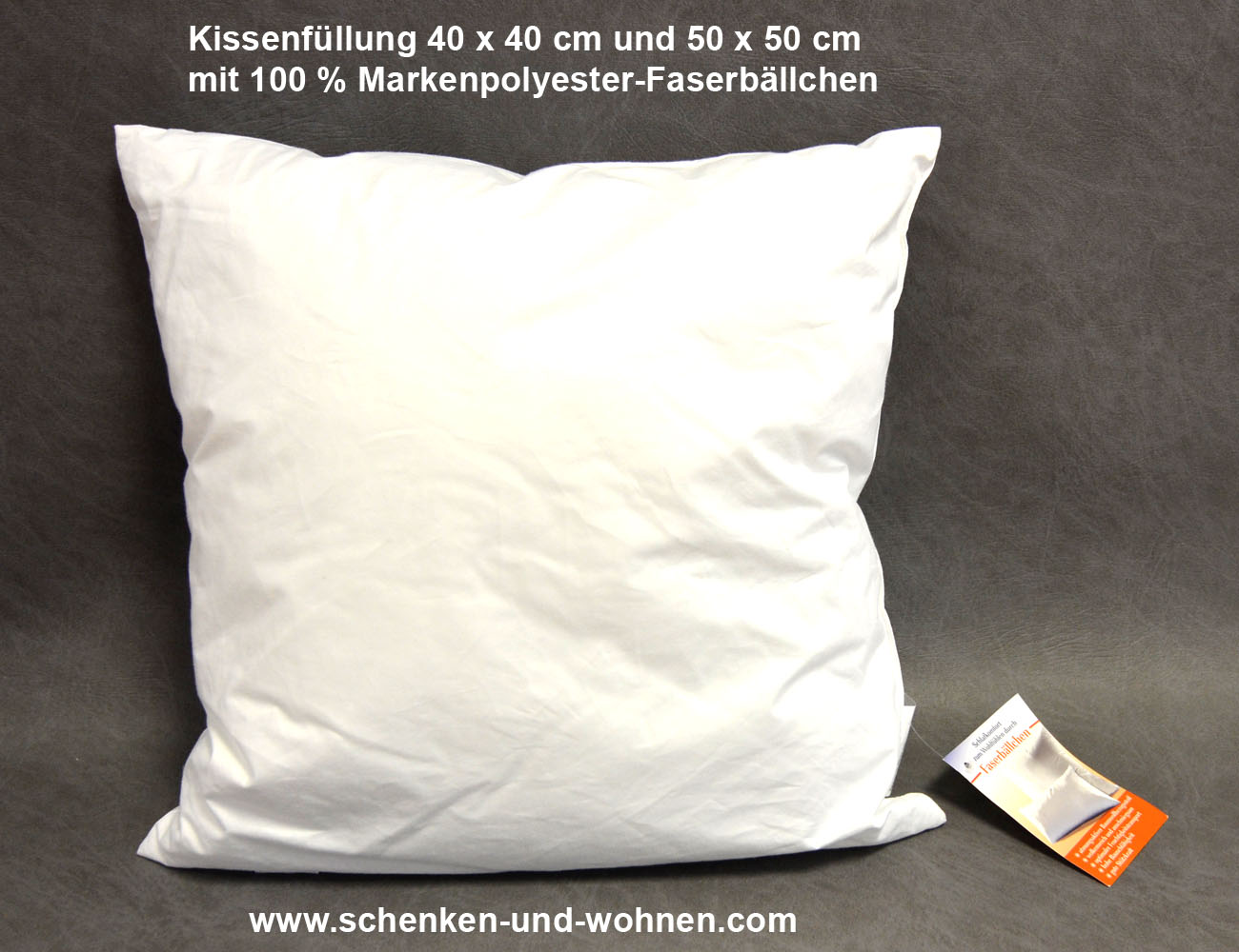 Kissenfüllung 40 x 40 cm mit Faserbällchen