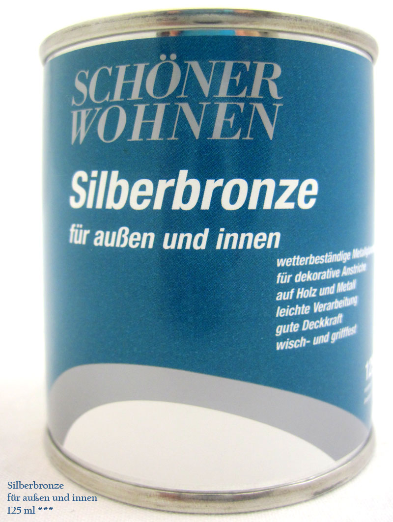 Silberbronze für außen und innen - Siliconharzlack 125 ml