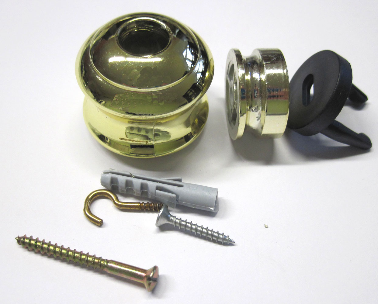 Wandlager Kunststoff Gold glänzend mit Wandabstandshalter für Ø 12mm (1 Stück)