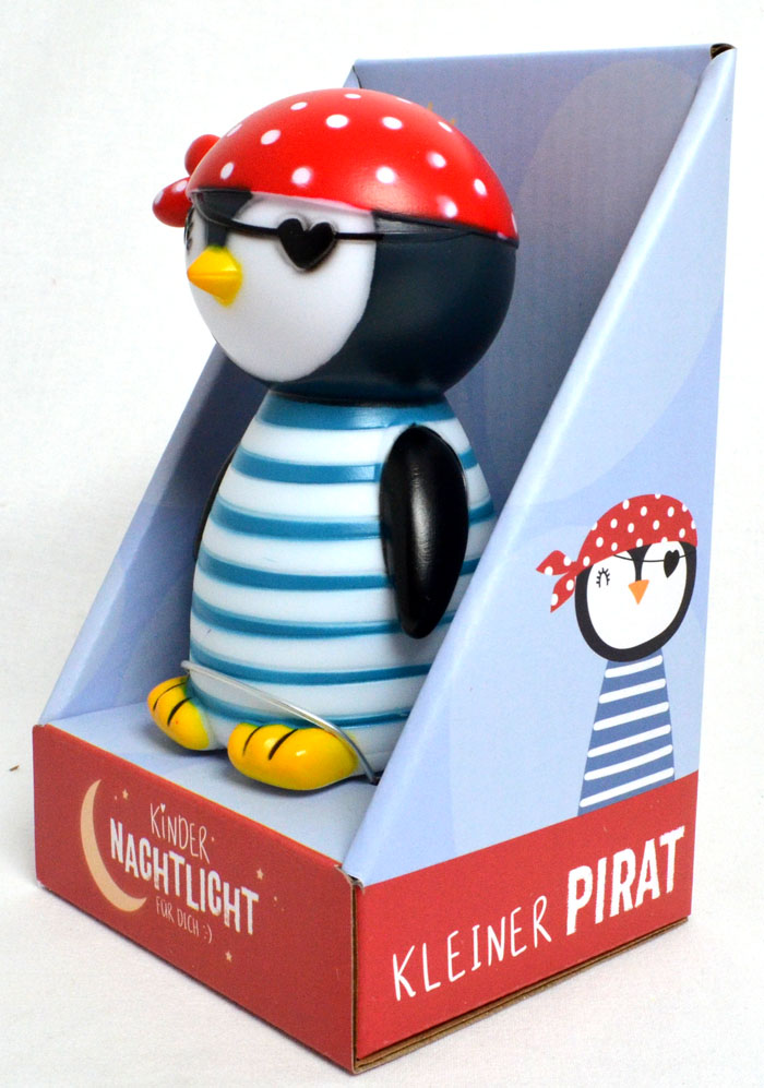 Set LED-Nachtlicht für Kinder Pirat mit Timer und Shopper