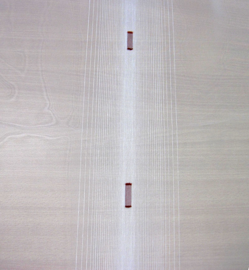 Meterware Gardine Store weiss-braun 9401 Fb.4 - Höhe 260cm