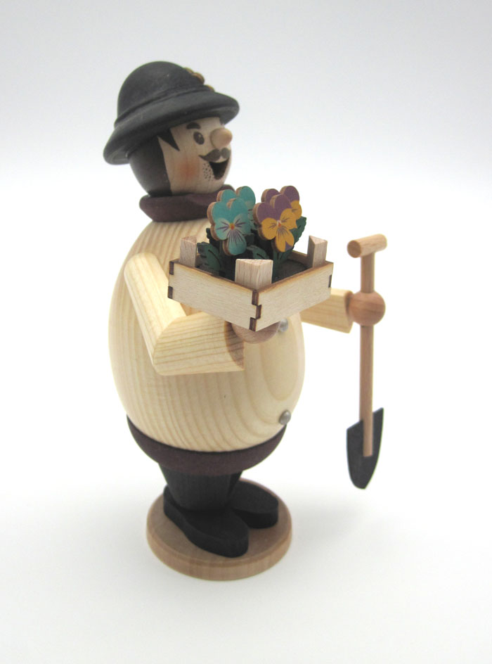 Rauchfigur Max  "Hobbygärtner" mehrfarbig ca. 16 cm Neu 2024