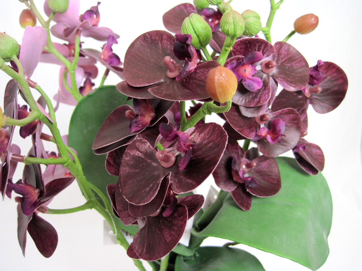 1 Kunst - Orchidee Phalaenopsis dunkellila ca.46 cm