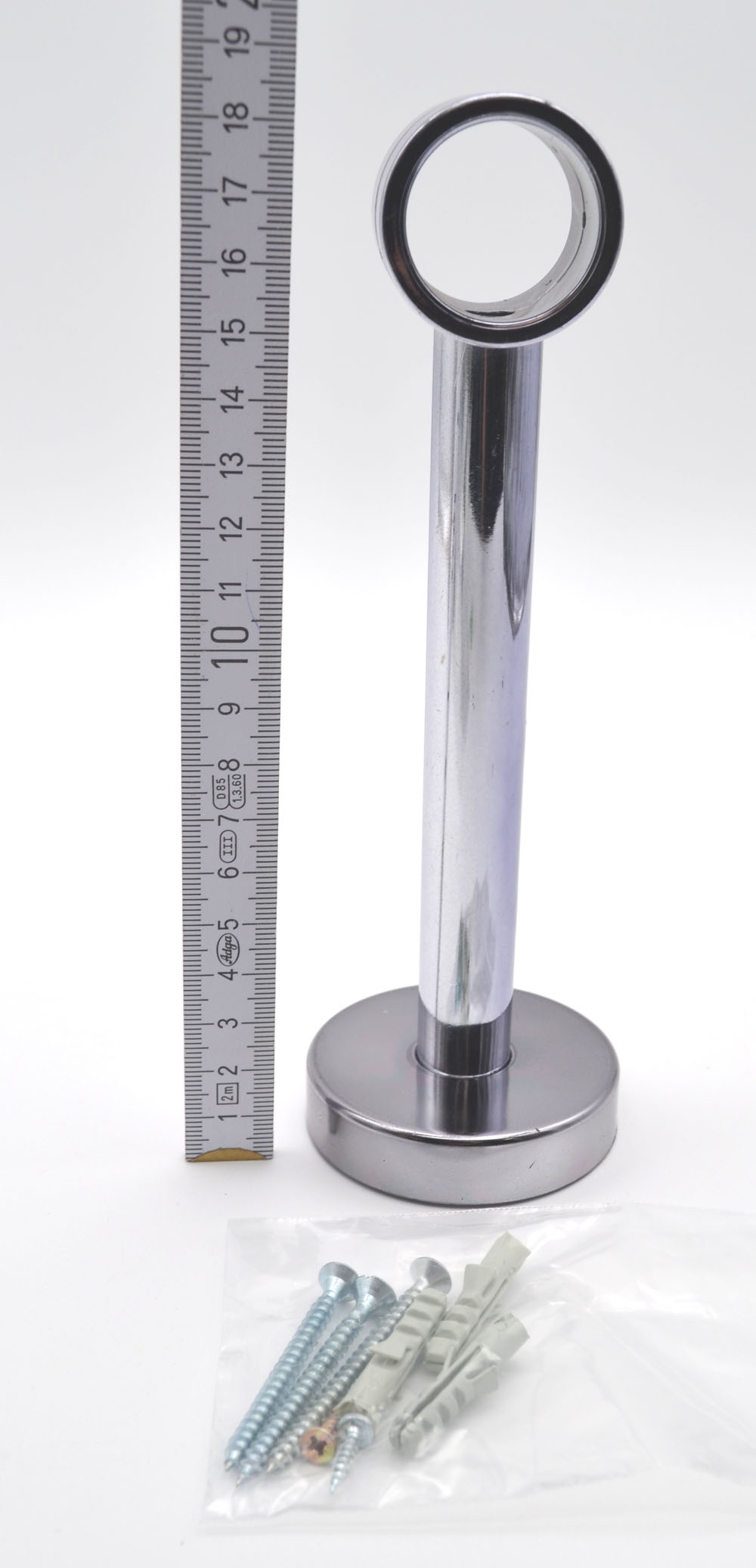 1 Wandträger geschlossen für Stil Ø 28 mm Kunststoff titan WA 16,5 cm