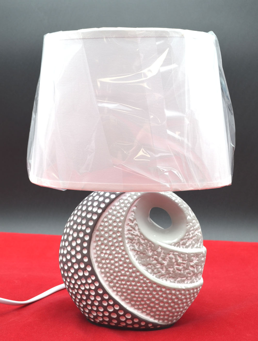 Tischleuchte "Nikiti V2" Keramik grau-weiß V1 29x20x11,5 cm (HxBxT)  Tischleuchte "Nikiti V2" Keramik grau-weiß V1 29x20x11,5 cm (HxBxT)