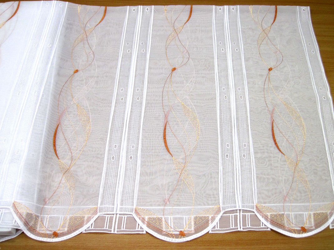 21cm breites Clippanneaux Raffpanneaux weiß-gold-kupfer ca. 140cm hoch