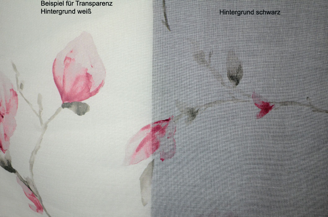 Storesmaterial Magnolie Meterware 150 breit halbtransparent