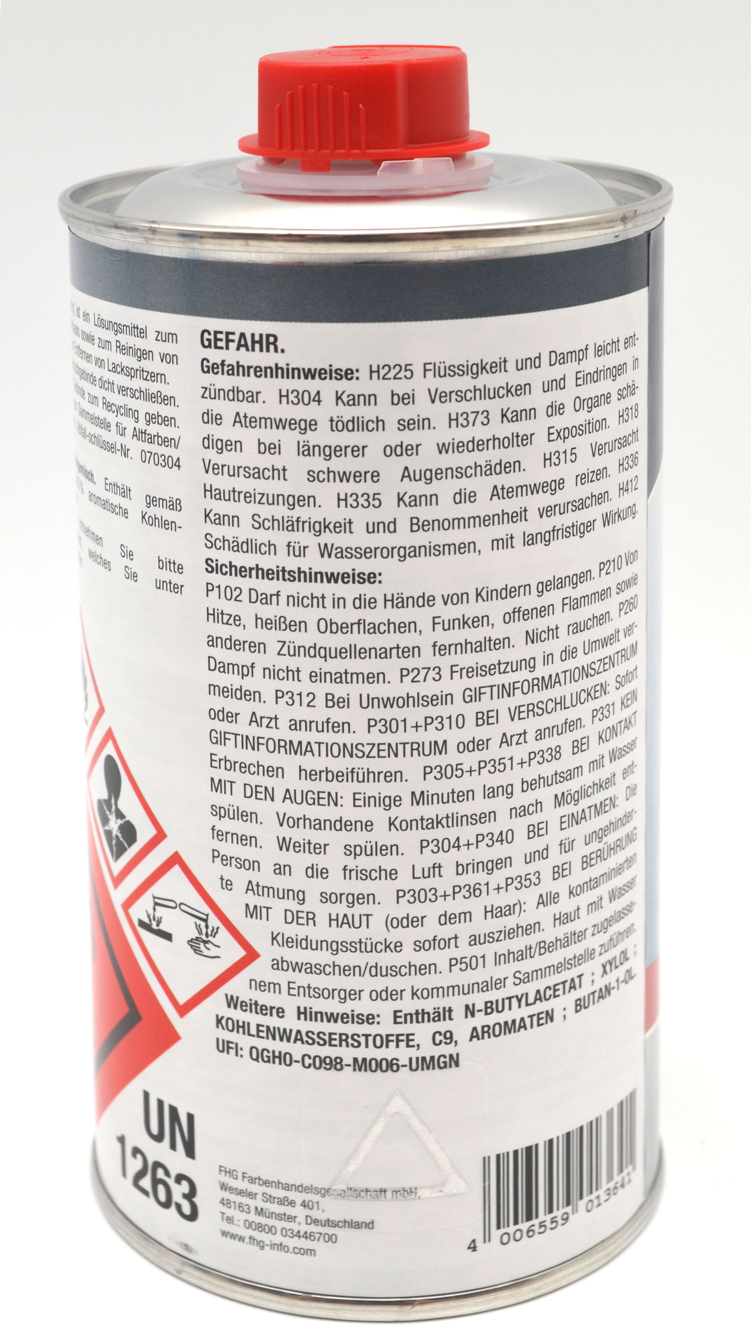 Nitro-Verdünnung 500 ml – Reiniger und Verdünner für Nitrolacke