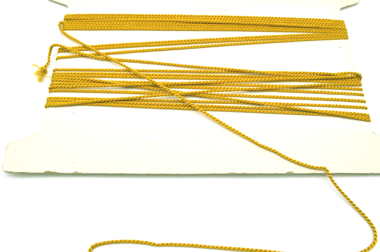 3 m Kordel gedreht 2 mm ocker