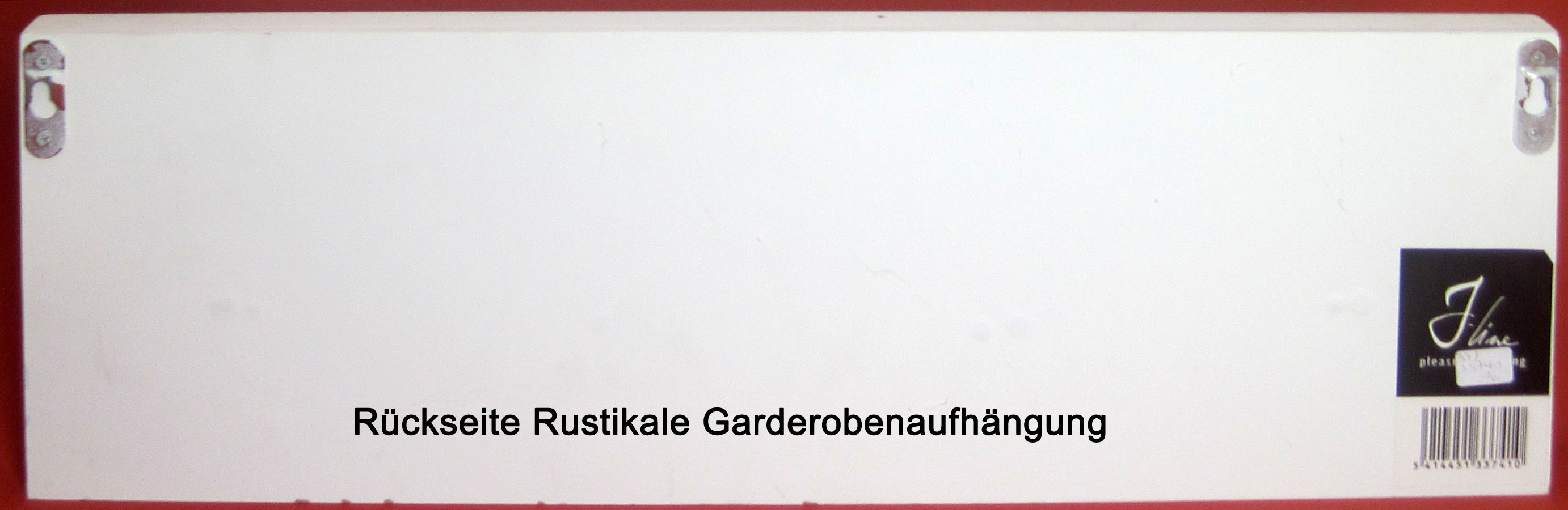 Garderobenhaken Rustikal mit Rattangewebe ca. 47 x 15,5 cm