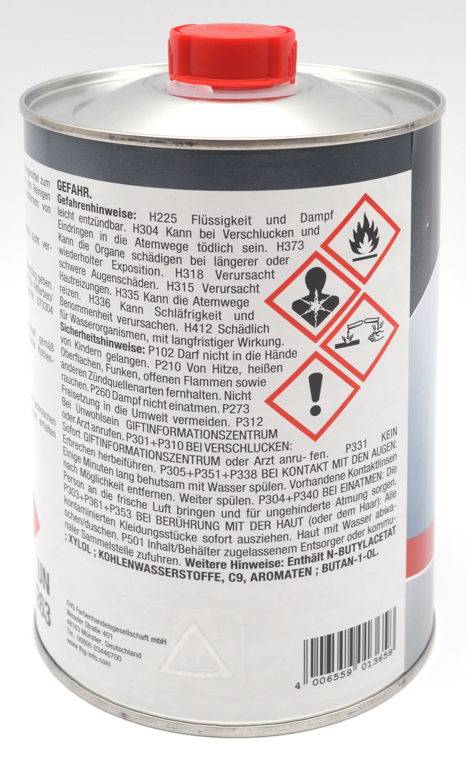 Nitro-Verdünnung 1 l – Reiniger und Verdünner für Nitrolacke 
