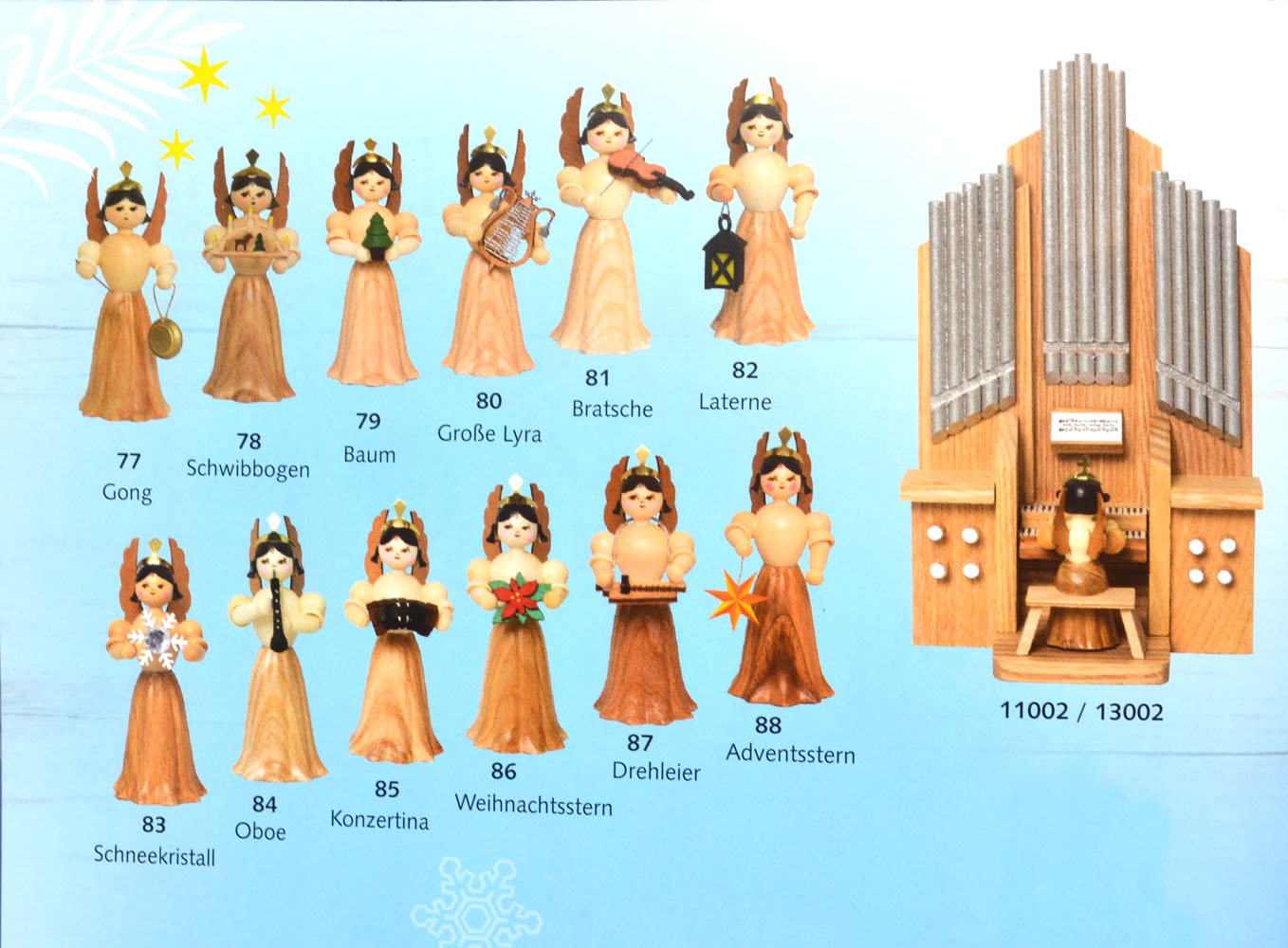 Engel Langrock mit Schwibbogen Natur 7 cm Konzertengel 