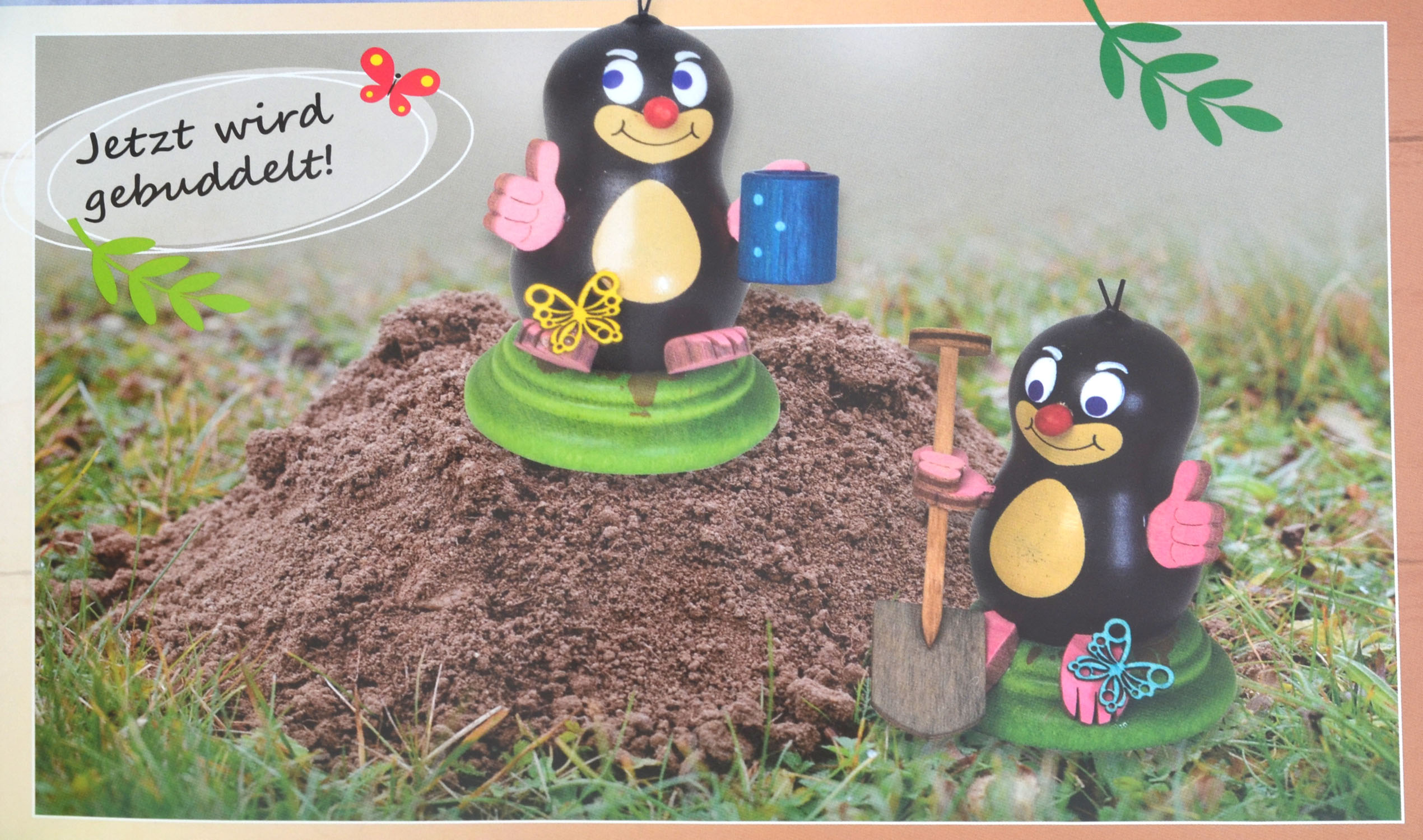 Maulwurf "Paul" mit Schaufel ca. 7 cm hoch