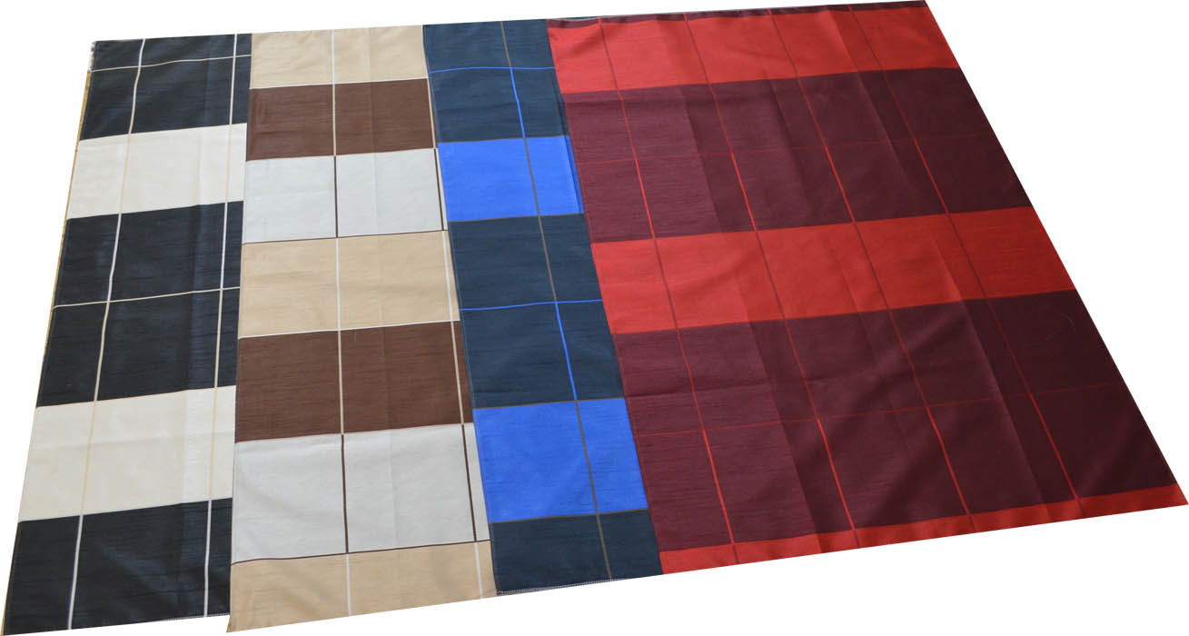 Stoffreste-Paket aus 4 Resten Karo-Dekostoff